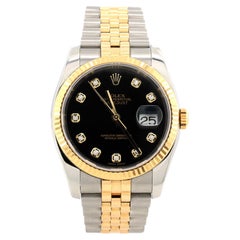 Rolex Oyster Perpetual Datejust Automatic Watch Stainless Steel and Yellow Gold