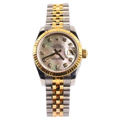 Rolex Oyster Perpetual Datejust Automatic Watch Stainless Steel and Yellow Gold