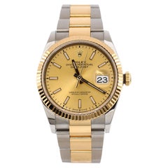 Rolex Oyster Perpetual Datejust Automatic Watch Stainless Steel and Yellow Gold