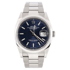 Rolex Oyster Perpetual Datejust Fluted Motif Automatic Watch Stainless Steel
