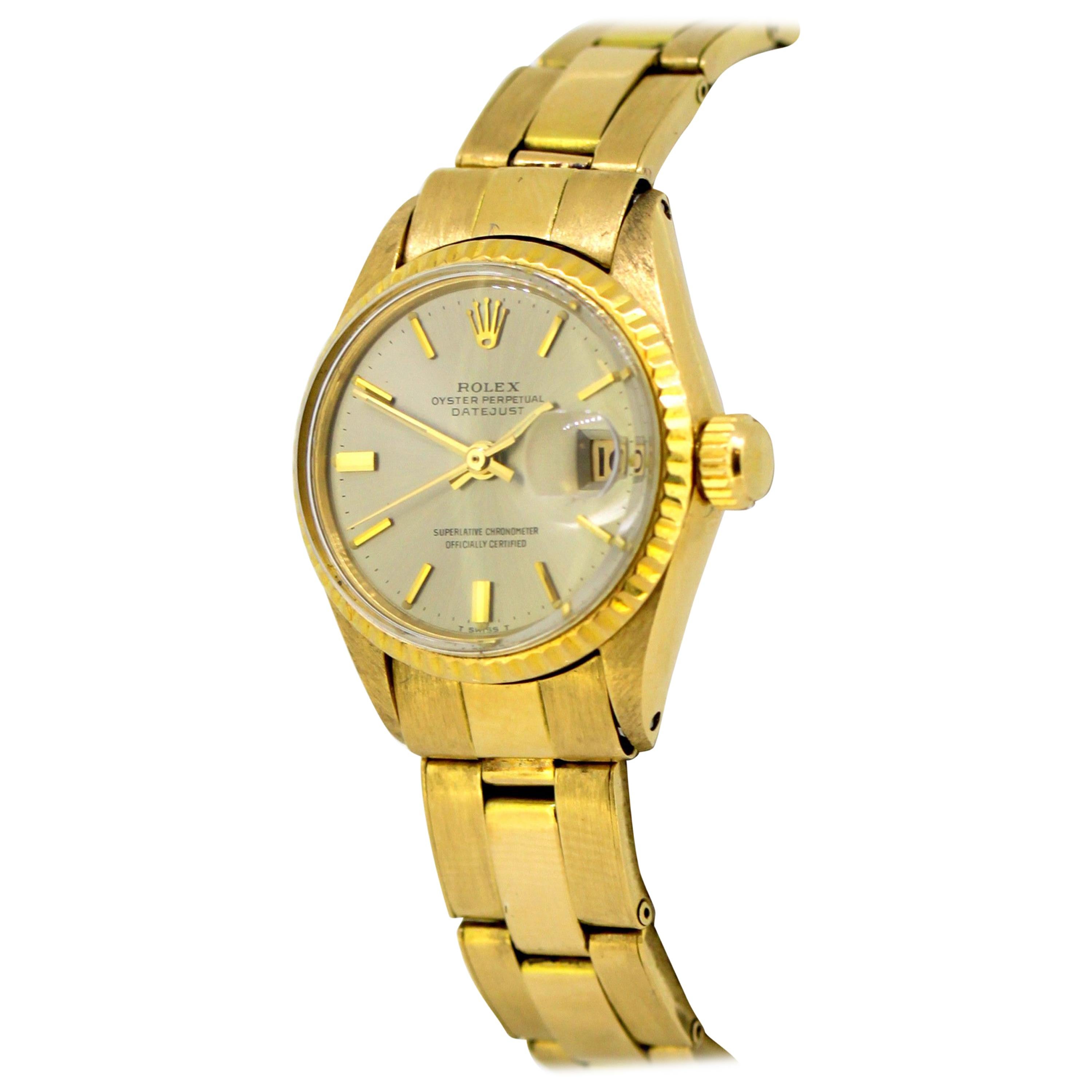 Rolex Oyster Perpetual Datejust 18KT Yellow Gold 1950's Watch – Van Rijk