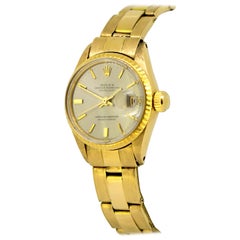 Used Rolex, Oyster Perpetual Datejust Full 18 Karat Yellow Gold Women, 1970-1979