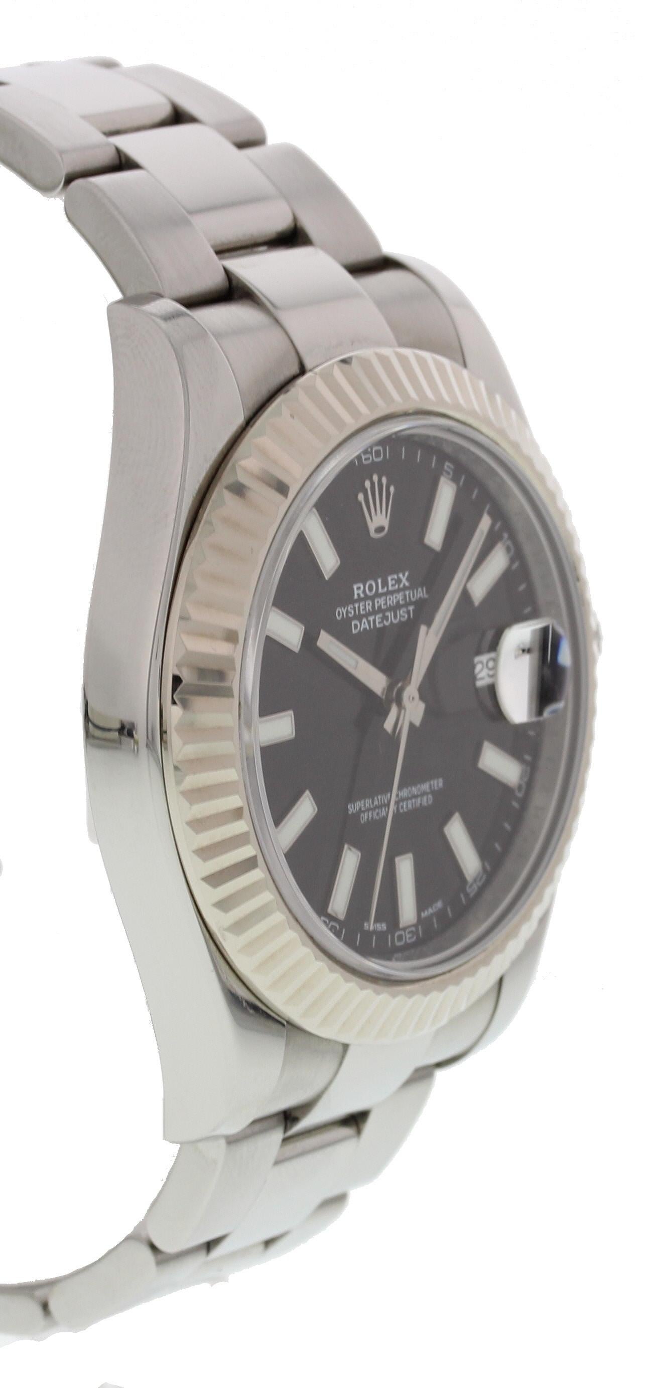 Rolex Oyster Perpetual Datejust II 116334 Black Dial In Excellent Condition For Sale In New York, NY