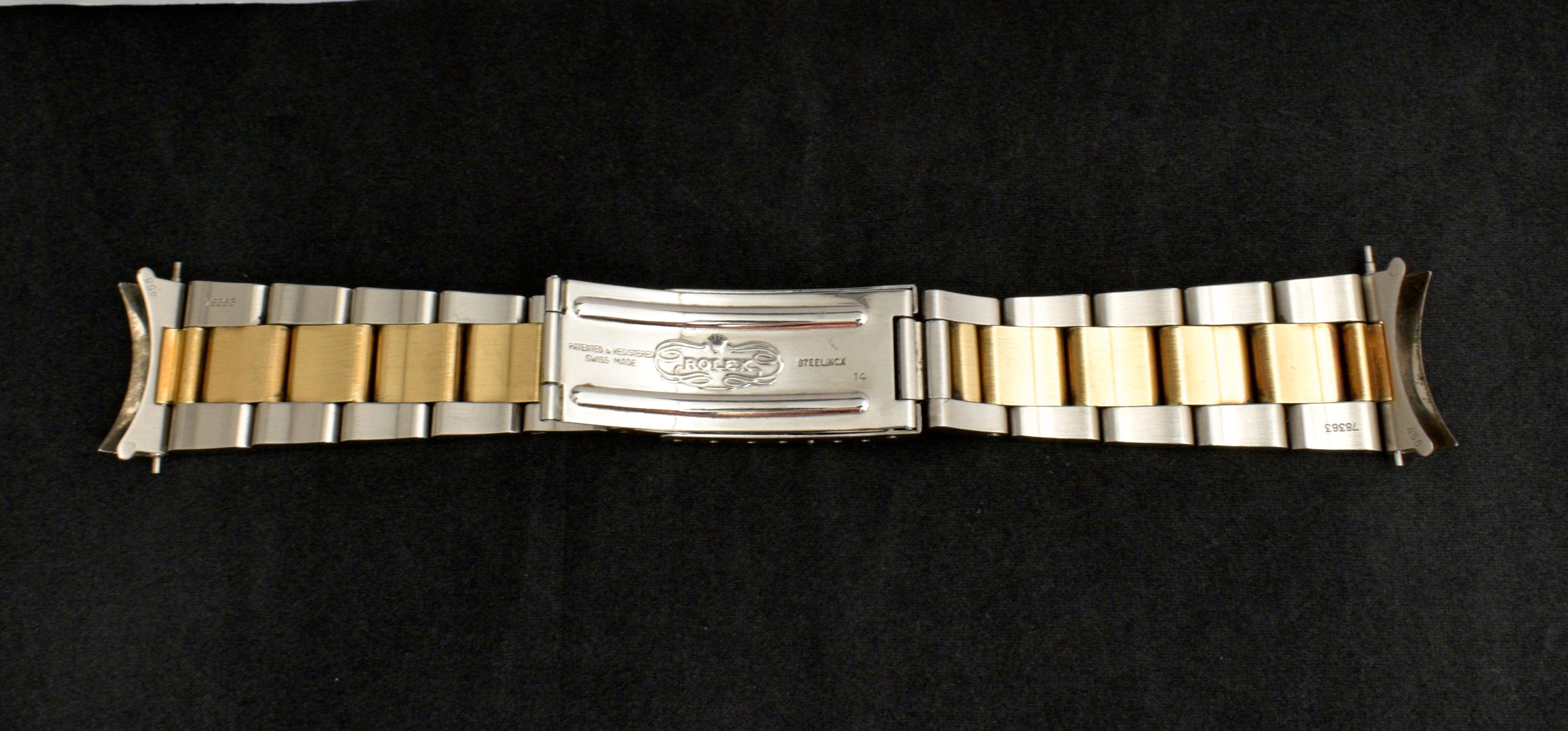 Rolex Oyster Perpetual Datejust Matte Black 1601 Yellow Gold Steel Watch, 1973 4
