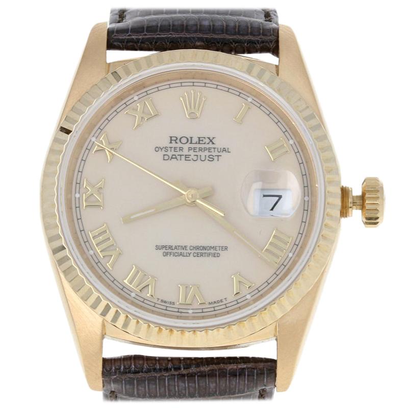 Rolex Oyster Perpetual Datejust Men's Watch, 18k Gold Automatic 2Yr Wnty 16248