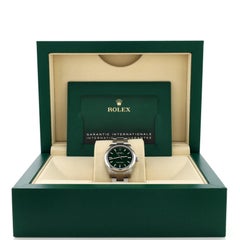 Rolex Oyster Perpetual Green Automatic Watch Stainless Steel 31