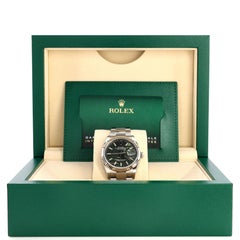 Rolex Oyster Perpetual Datejust Palm Motif Automatic Watch Stainless Steel