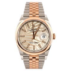 Rolex Oyster Perpetual Datejust Palm Motif Orologio automatico in acciaio inossidabile