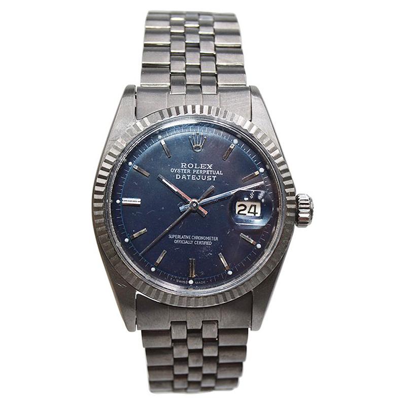 Rolex Oyster Perpetual Datejust Ref 1601 with Carbonized Charcoal Case and Band