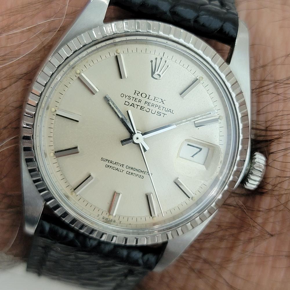 Rolex Oyster perpetual Datejust Ref 1603 Mens 1960s 36mm Vintage Automatic RA685 For Sale 9