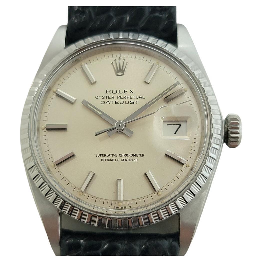 Rolex Oyster perpetual Datejust Ref 1603 Mens 1960s 36mm Vintage Automatic RA685 For Sale
