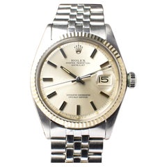 Rolex Oyster Perpetual Datejust Silver Dial 1601 Steel Automatic Watch 1972