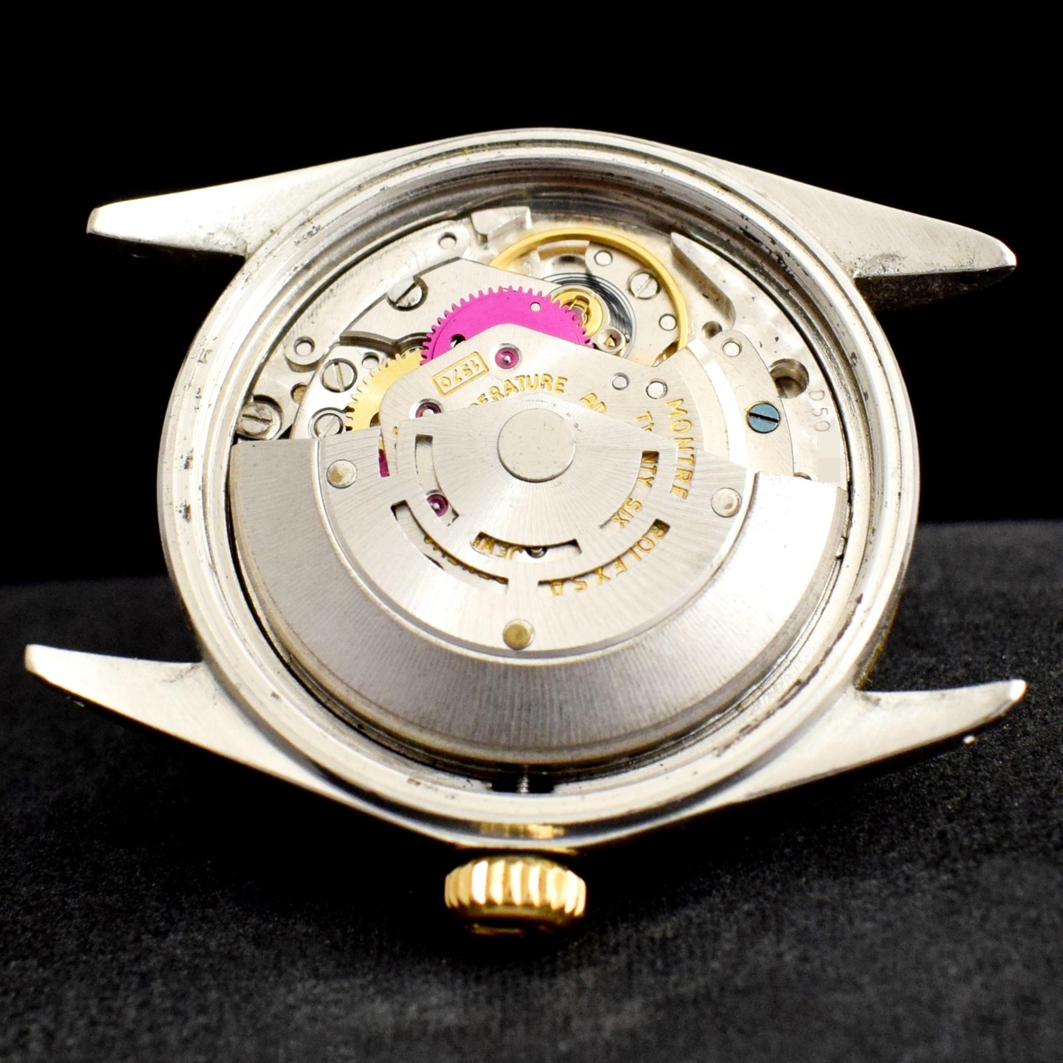Rolex Oyster Perpetual Datejust Silber-Zifferblatt 1601 Stahl-Gelbgold-Uhr, 1972 6