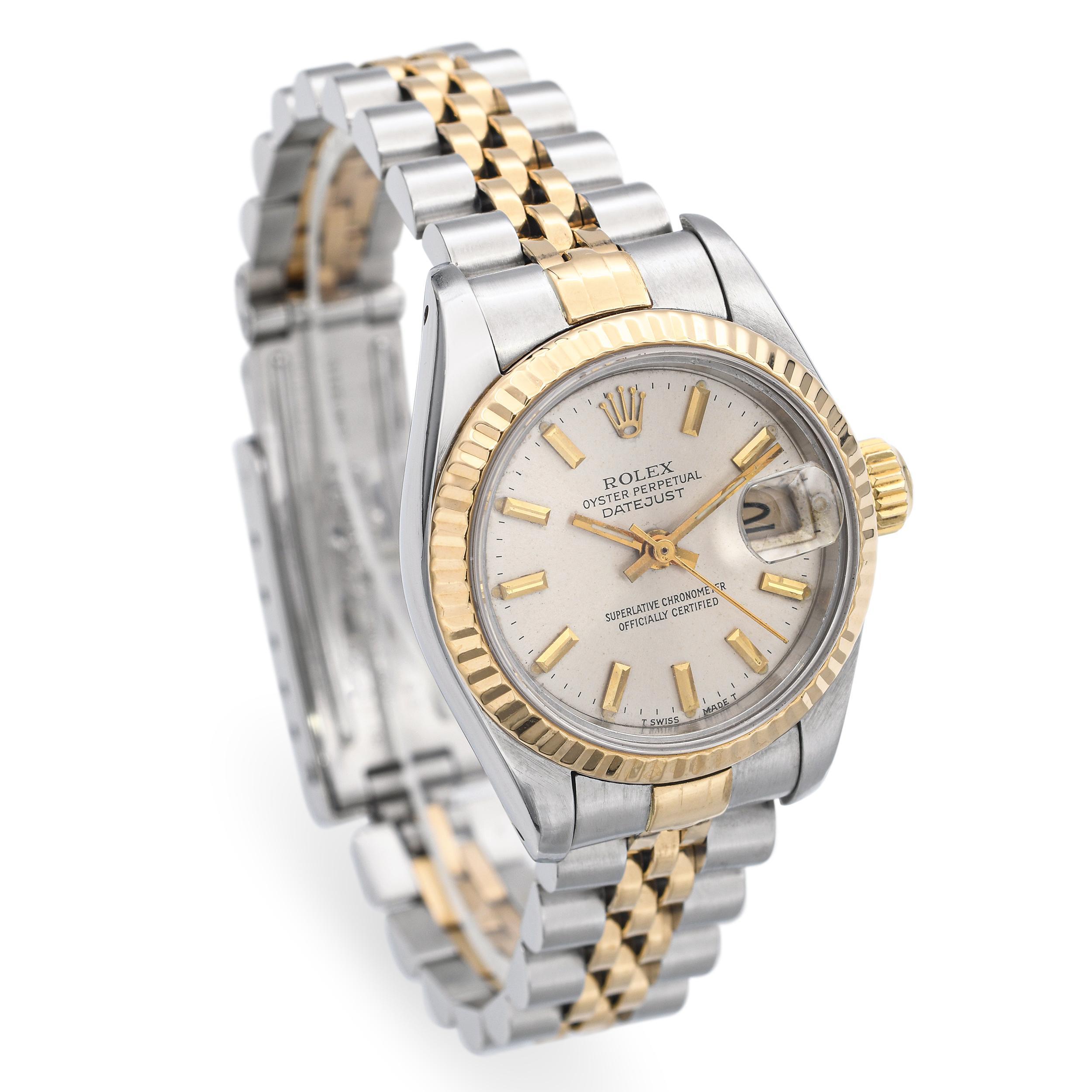Rolex Oyster Perpetual Datejust Stainless Steel Automatic Date Women's Watch In Good Condition In New York, NY