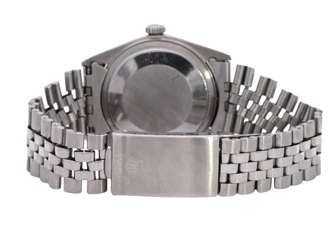 Rolex Oyster Perpetual Datejust Stainless Steel Red Dial Watch In Good Condition In Bradenton, FL