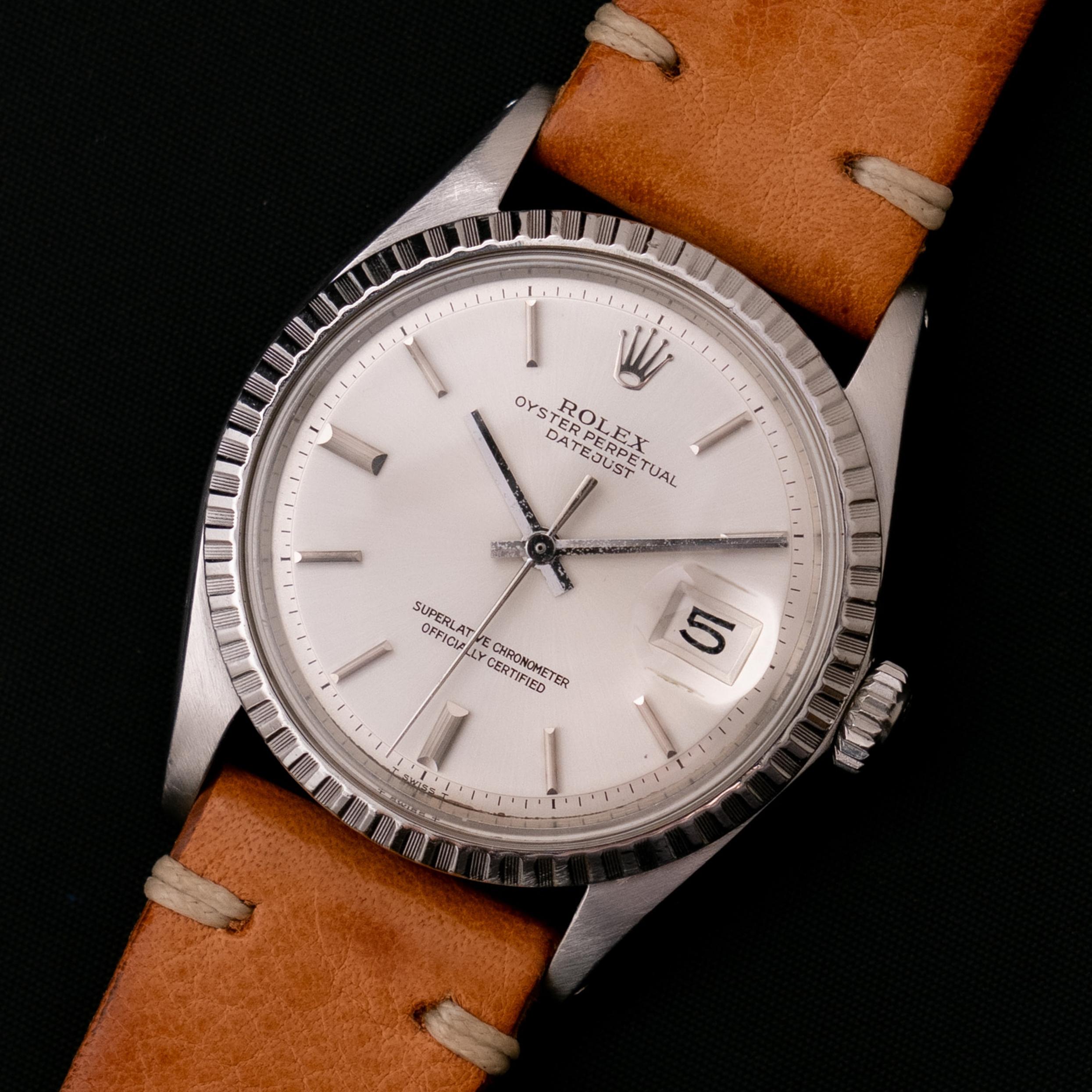Brand: Vintage Rolex
Model: 1603
Year: 1970
Serial number: 25xxxxx
Reference: C03467

Case: 36mm without crown; Show sign of wear with slight polish from previous w/ inner case back stamped 1601 IV.70

Dial: Aged Clean Condition without luminous