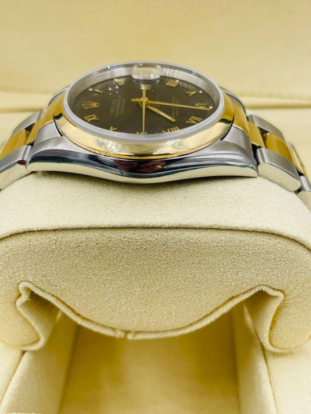 Rolex Oyster Perpetual Datejust Armbanduhr aus Stahl und Gold  im Angebot 2
