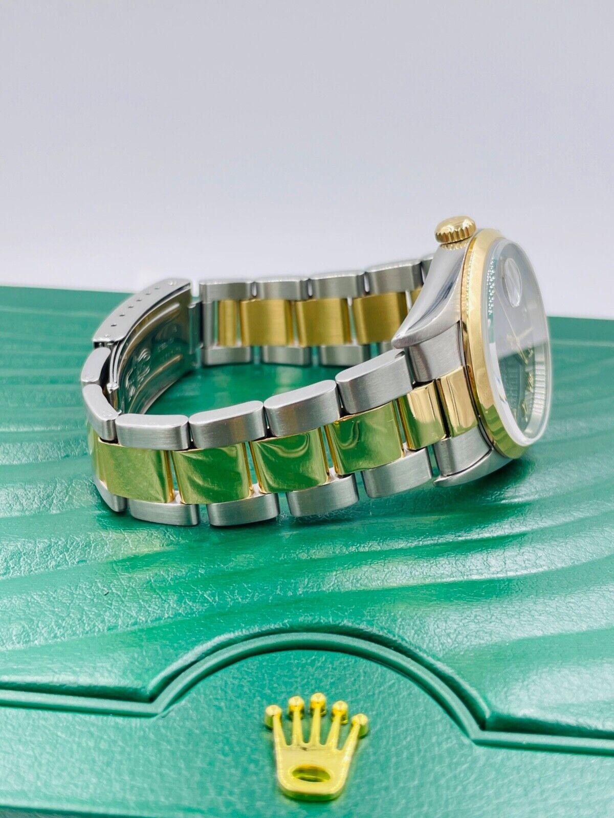 Rolex Oyster Perpetual Datejust Armbanduhr aus Stahl und Gold  im Angebot 5