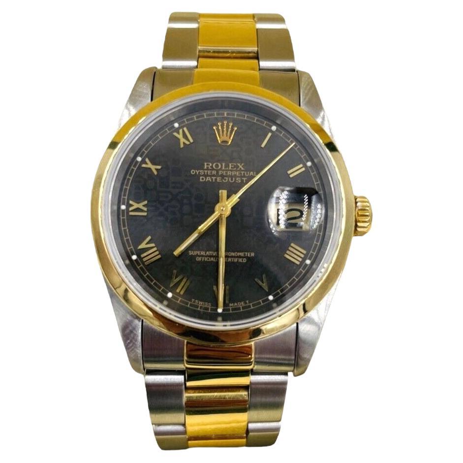 Rolex Oyster Perpetual Datejust Armbanduhr aus Stahl und Gold 