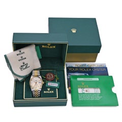 Rolex Oyster Perpetual Datejust Two-Tone Silver Dial Automatic Men's Watch 16233