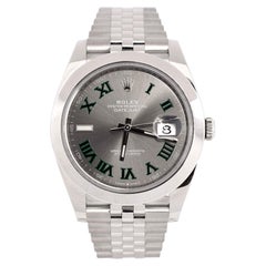 Rolex Oyster Perpetual Datejust Wimbledon Automatikuhr aus Edelstahl 41