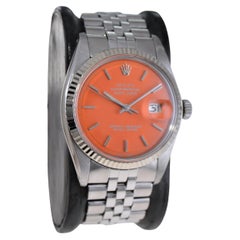 Rolex Oyster Perpetual Datejust With Custom Orange Dial, 1970's