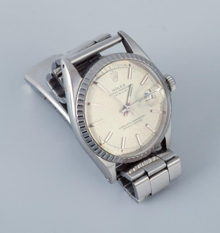 Moderne Rolex Oyster Perpetual Datejust avec bracelet en acier. Depuis les années 1960. en vente
