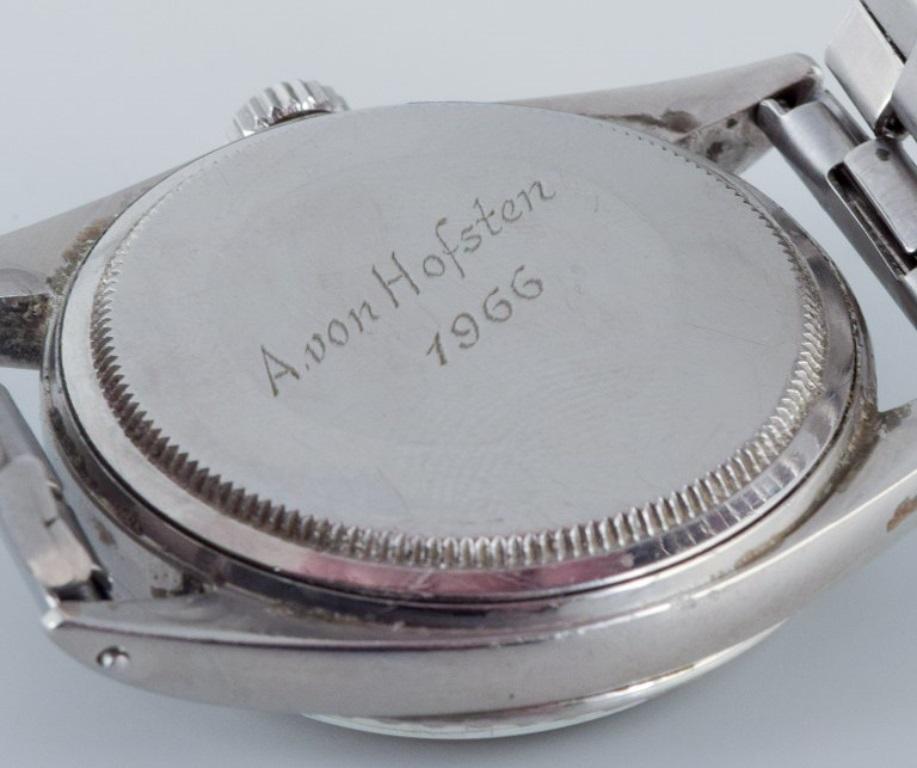 Modern Rolex Oyster Perpetual Datejust with steel bracelet. From the 1960s. For Sale