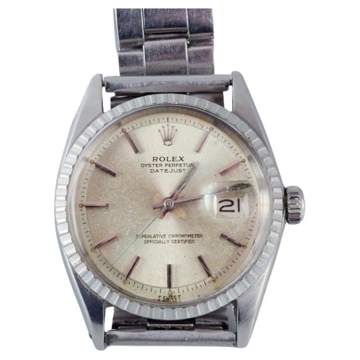 Rolex Oyster Perpetual Datejust with steel bracelet. From the 1960s. For Sale