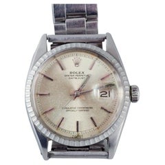 Vintage Rolex Oyster Perpetual Datejust with steel bracelet. From the 1960s.