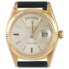 Rolex Oyster Perpetual Day-Date 1960s President 18k Gold mit Lederband #1803