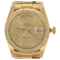 Rolex Oyster Perpetual Day-Date Men's Watch, 18k Gold Mechanical 2Yr. Wnty 18238