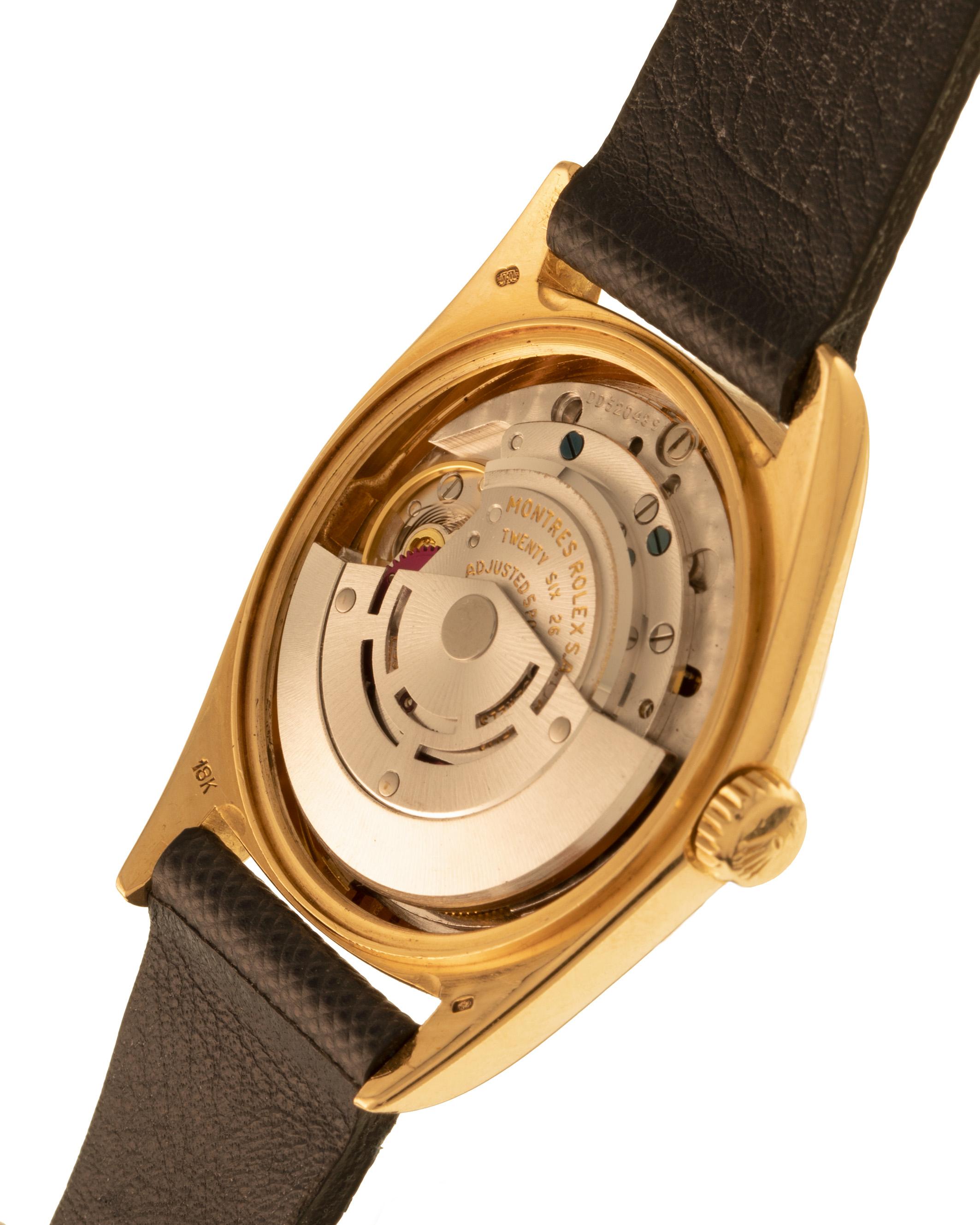 Oyster Perpetual Day Date Gelbgold Champagner Zifferblatt von Rolex im Angebot 1