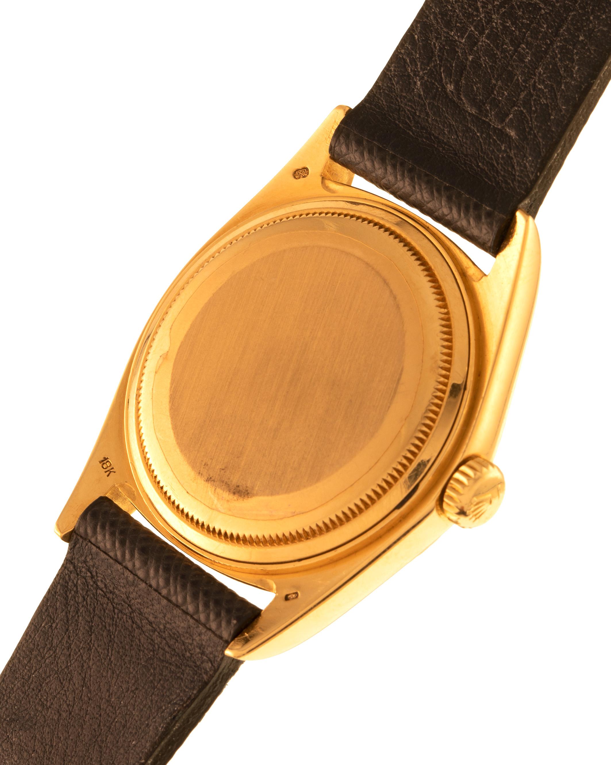 Rolex Oyster Perpetual Day Date Yellow Gold Champagne Dial In Good Condition For Sale In Milan, IT