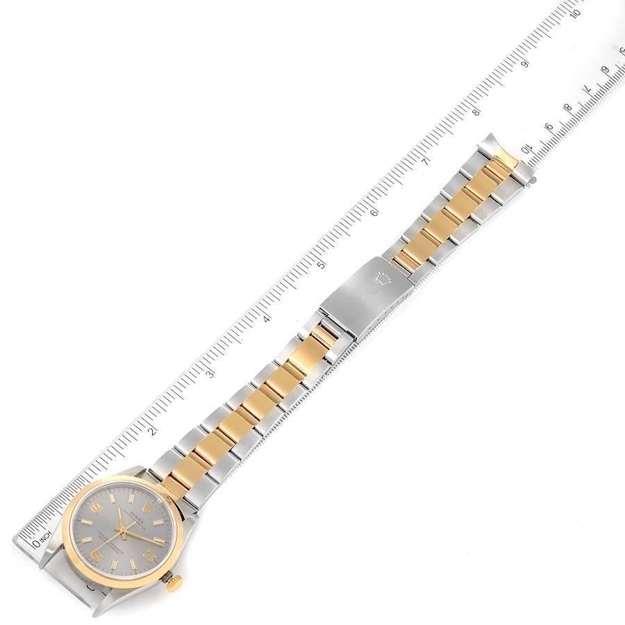 Rolex Oyster Perpetual Domed Bezel Steel Yellow Gold Mens Watch 14203 For Sale 3