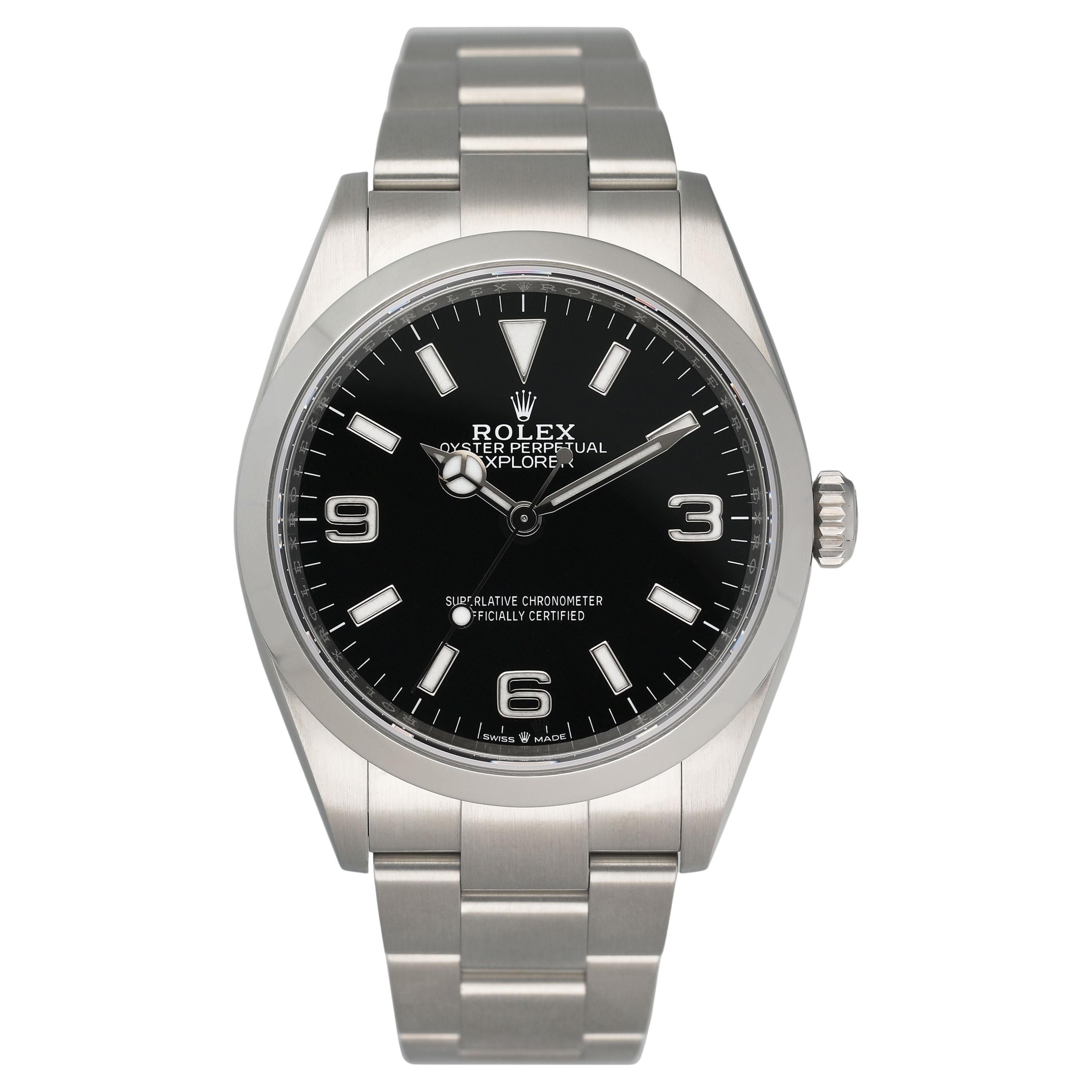 Rolex Oyster Perpetual Explorer 124270 Mens Watch Box Papers en venta