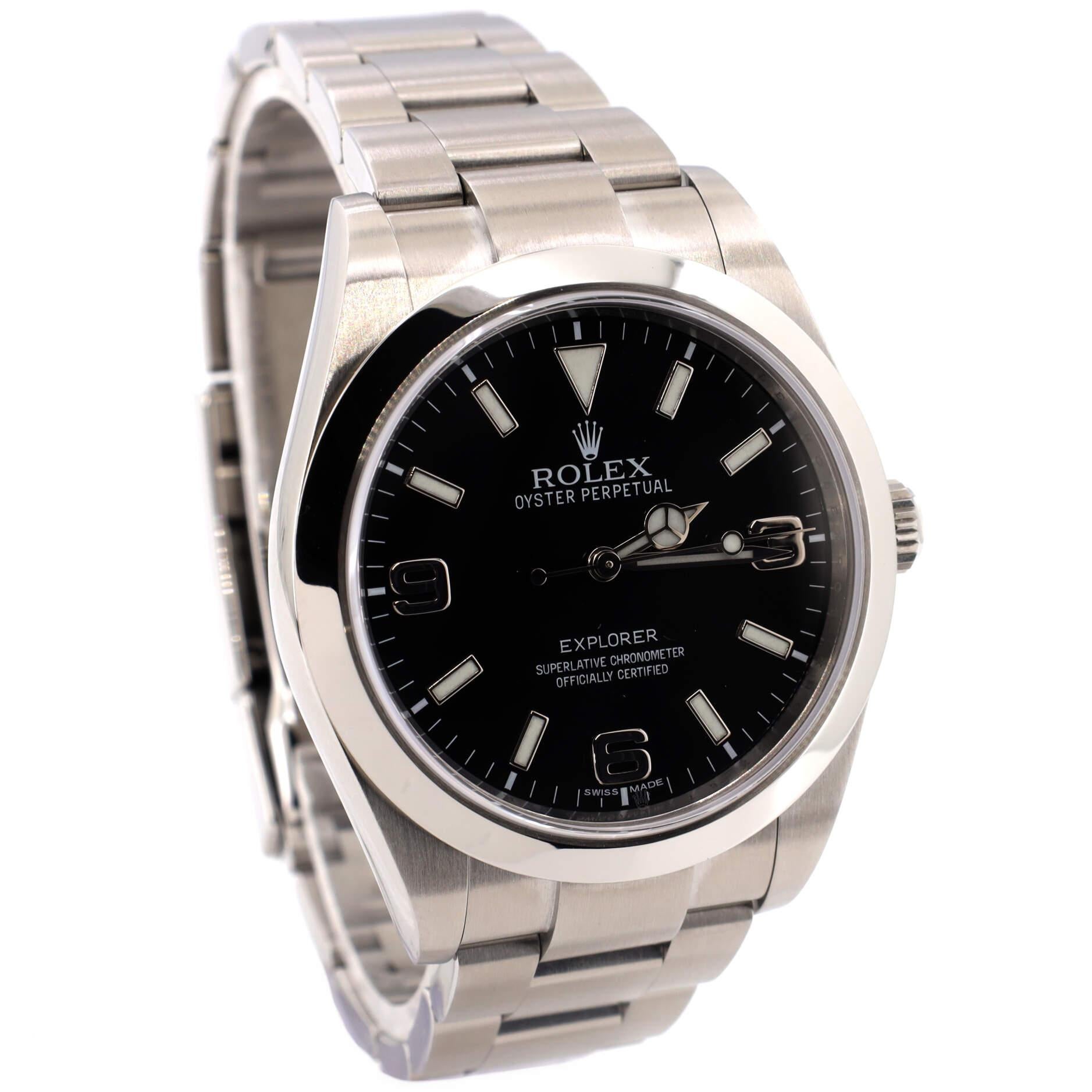 Rolex Oyster Perpetual Explorer Automatic Watch Stainless Steel In Good Condition In New York, NY