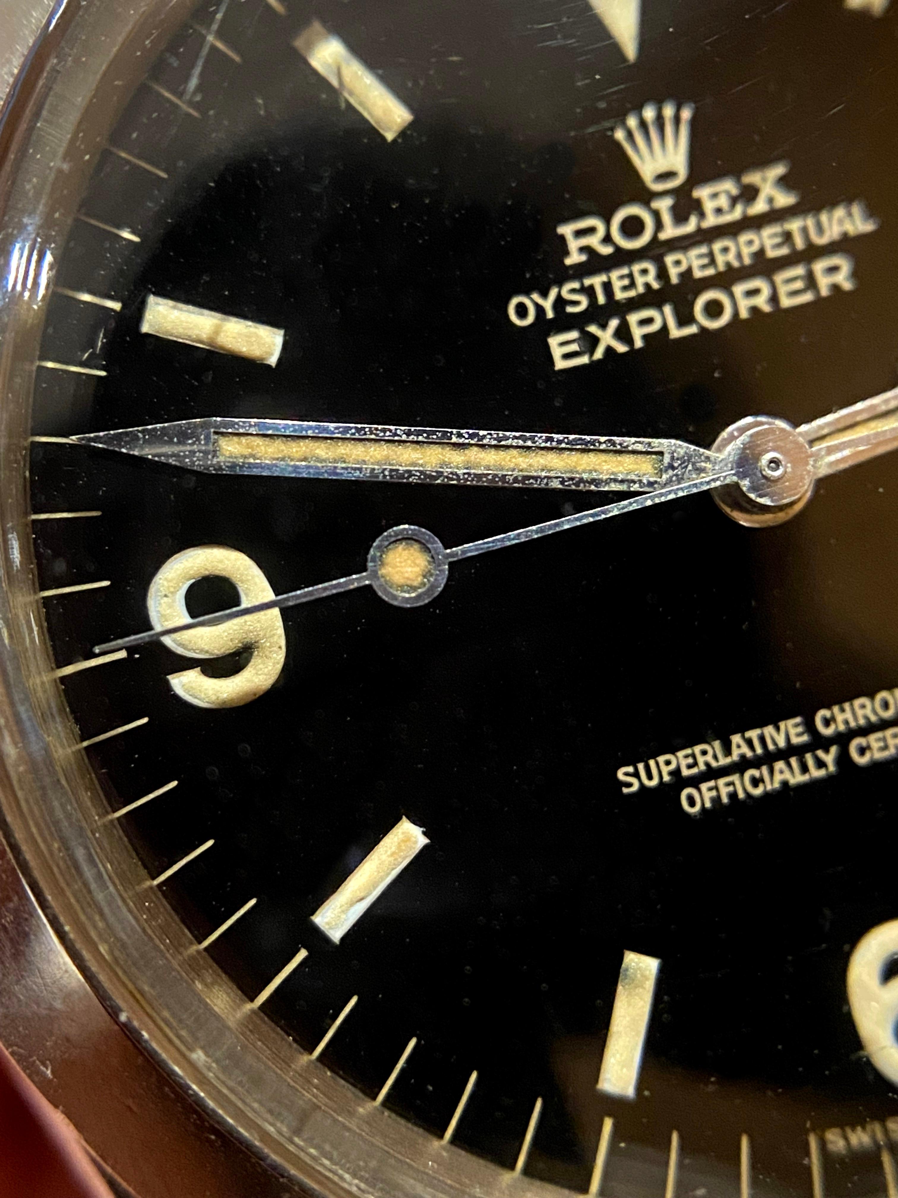 Rolex Oyster Perpetual Explorer Gilt Glossy Dial 1016 Steel Automatic Watch 1966 4