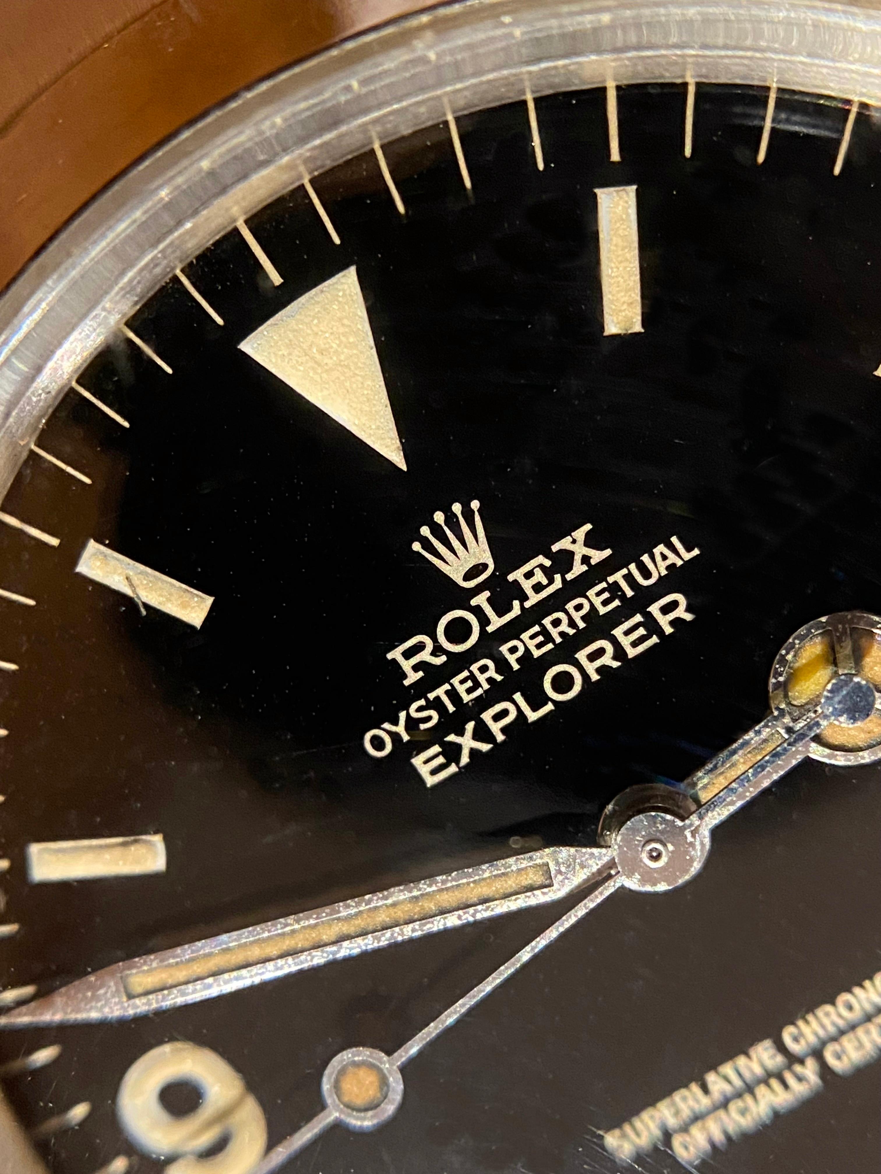 Rolex Oyster Perpetual Explorer Gilt Glossy Dial 1016 Steel Automatic Watch 1966 1
