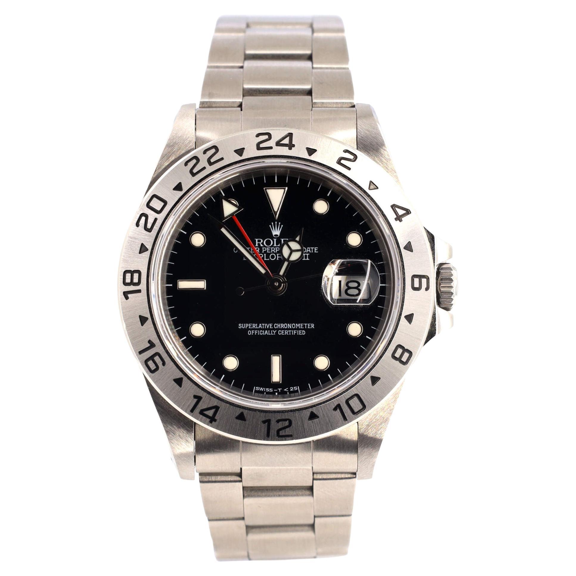 Rolex Oyster Perpetual Explorer II Automatic Watch Stainless Steel 40 For Sale
