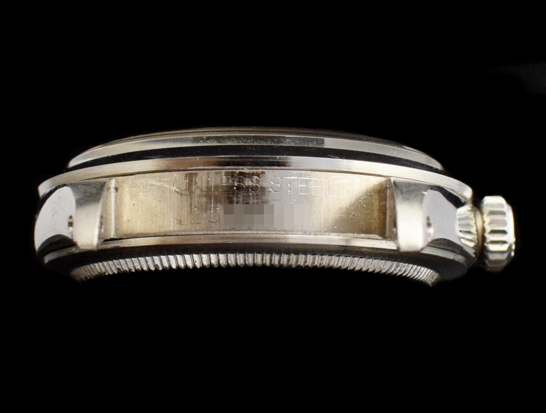 Women's or Men's Rolex Oyster Perpetual Explorer Matte Dial 1016 Steel Automatic Watch, 1969