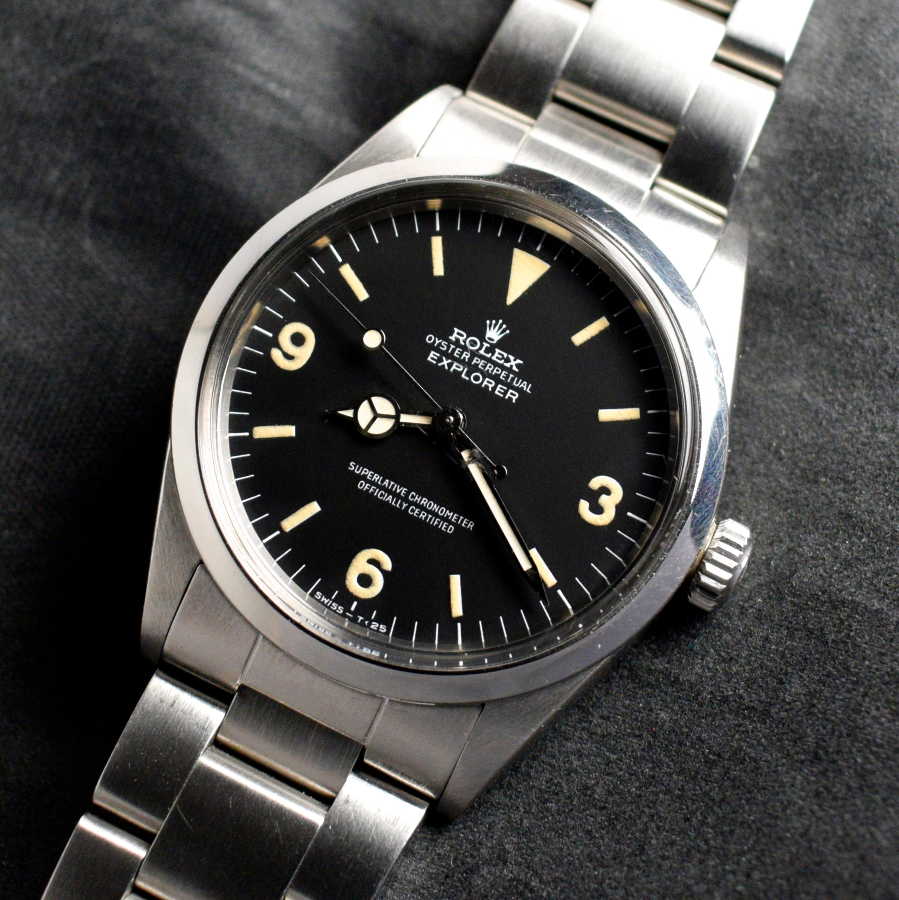 Brand: Vintage Rolex
Model: 1016
Year: 1972
Serial number: 29xxxxx
Reference: OT1628; C03778

Case: Show sign of wear with slight polish from previous; inner case back stamped 1016 I.72

Dial: Excellent Condition Matte Tritium Dial w/ matching hands