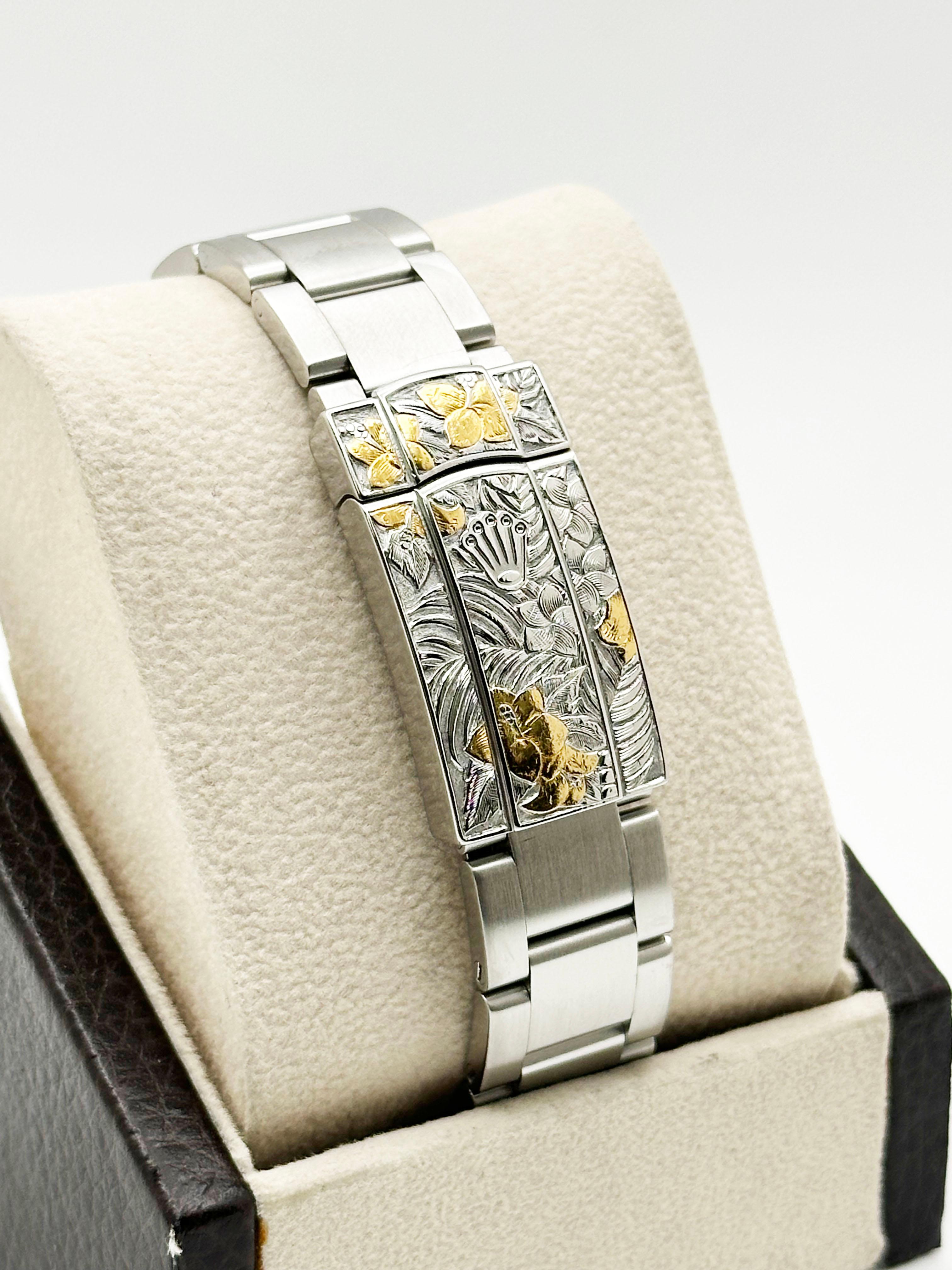 Rolex Oyster Perpetual Grape 116000 FIN DES TEMPS con incisione in acciaio inossidabile 36mm in vendita 1