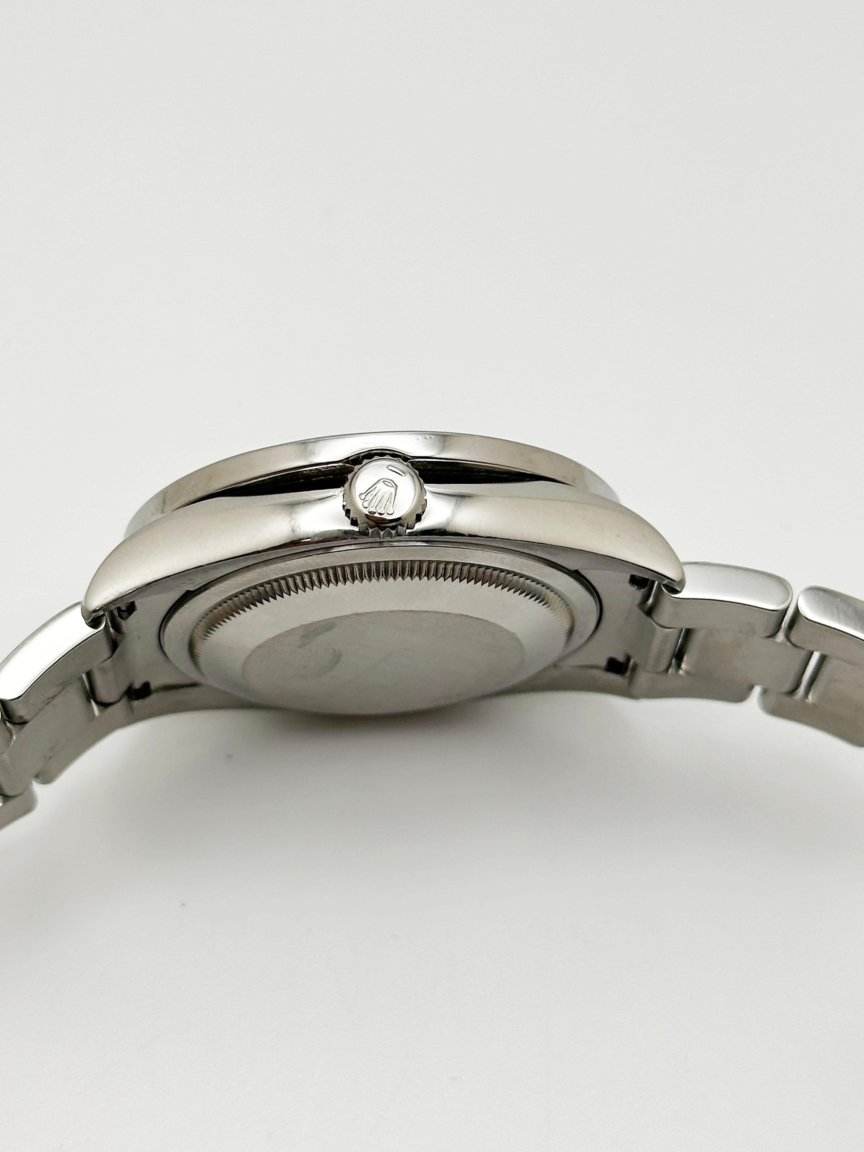 Rolex Oyster Perpetual Grape 116000 FIN DES TEMPS con incisione in acciaio inossidabile 36mm in vendita 3