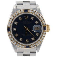 Rolex Oyster Perpetual Ladies Sapphire Watch 69173 Stainless & 18k Gold 1Yr Wnty
