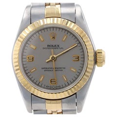 Rolex Oyster Perpetual Ladies Wristwatch 67193 Stainless & 18k Gold 1Yr Warranty