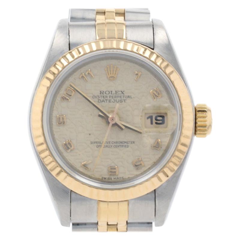 Rolex Oyster Perpetual Ladies Wristwatch 69173 Stainless & 18k Gold 1 Year Wnty