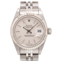 Rolex Oyster Perpetual Lady Datejust Silver Dial Jubilee Bracelet Watch 79174