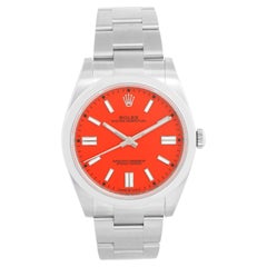 Rolex Oyster Perpetual Men's 41mm Coral Red Stainless Steel 124300