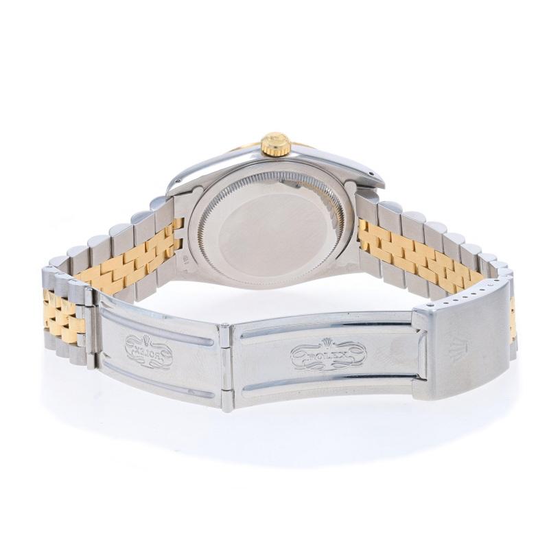 Rolex Oyster Perpetual Men's Wristwatch 16233 Stainless Yellow Gold 18k 1Yr Wnty In Excellent Condition In Greensboro, NC